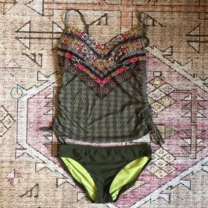 Prana Tankini and swim bottoms, size MD